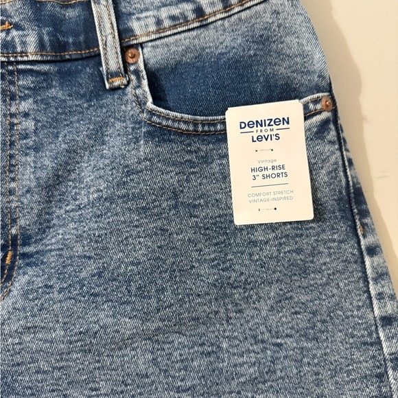 Denizen from Levis Womens High-Rise 3" Denim Shorts Acid Wash Blue Size 10 W30 - Picture 3 of 12